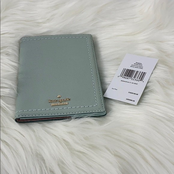 kate spade Accessories - Kate Spade Misty Mint Imogene Passport Holder New